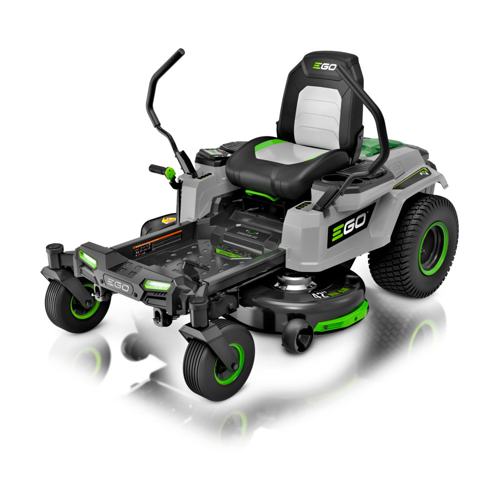 POWER+ Z6 42" Zero Turn Riding Mower, Includes (6) 6.0Ah Batteries and 800W Charger