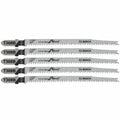 Bosch T308B 5 pc. 4-5/8 In. 12 TPI Extra Clean for Wood T-Shank Jig Saw Blades