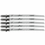 Bosch T308B 5 pc. 4-5/8 In. 12 TPI Extra Clean for Wood T-Shank Jig Saw Blades