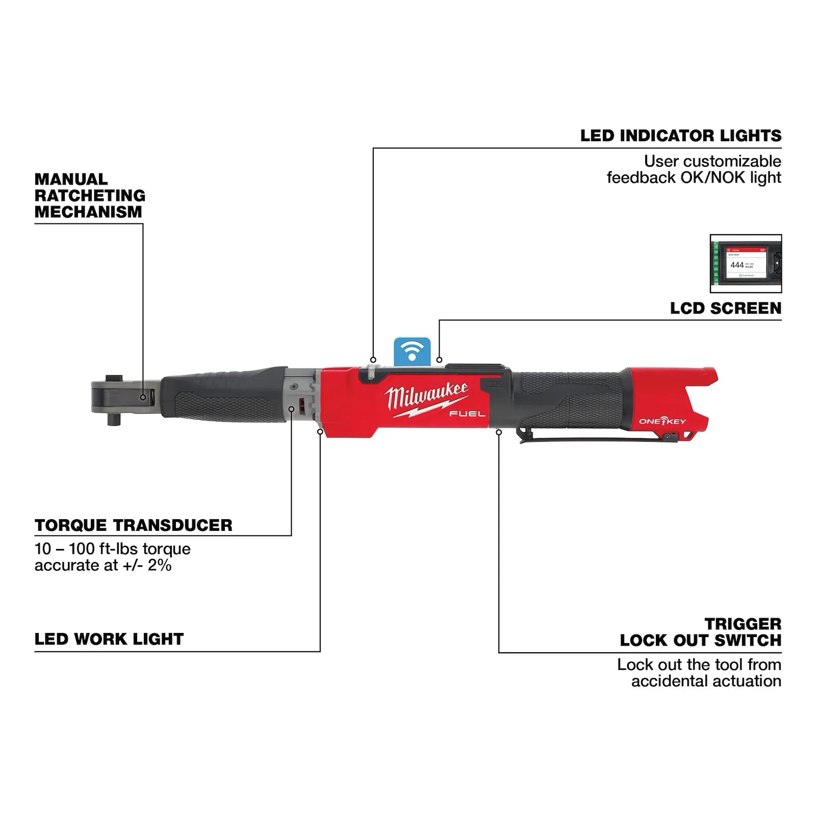 M12 FUEL™ 3/8" Digital Torque Wrench w/ ONE-KEY™