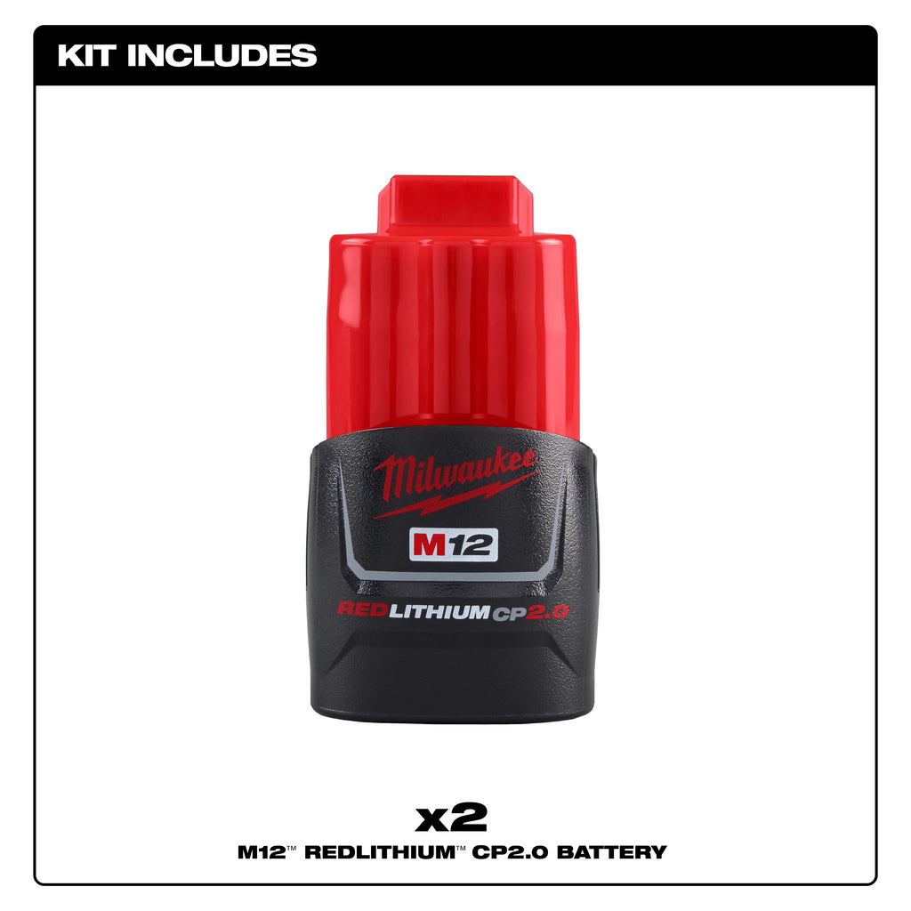 M12™ REDLITHIUM™ CP2.0 Battery Two Pack