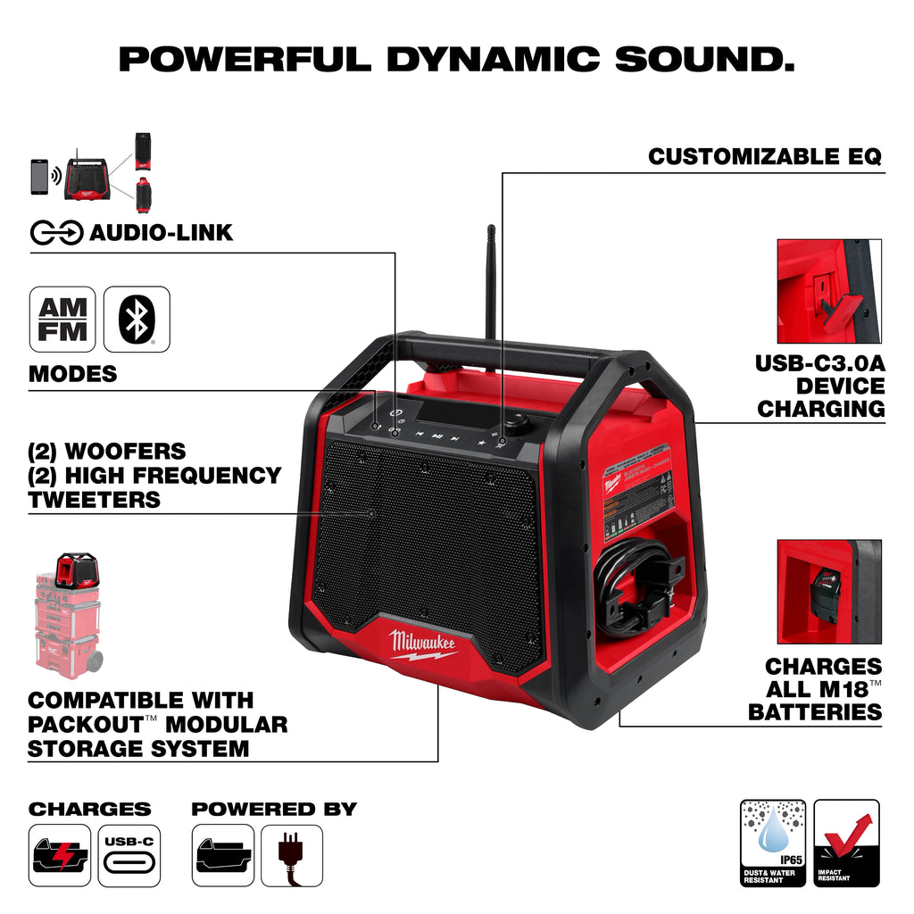 M18™ Bluetooth® Jobsite Radio + Charger