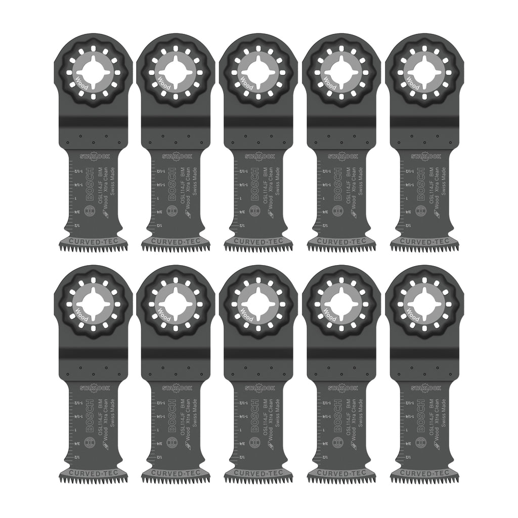 Bosch OSL114JF-10 1-1/4 In. Starlock Oscillating Multi Tool Bi-Metal Xtra-clean Plunge Cut Blade 10 Pk.