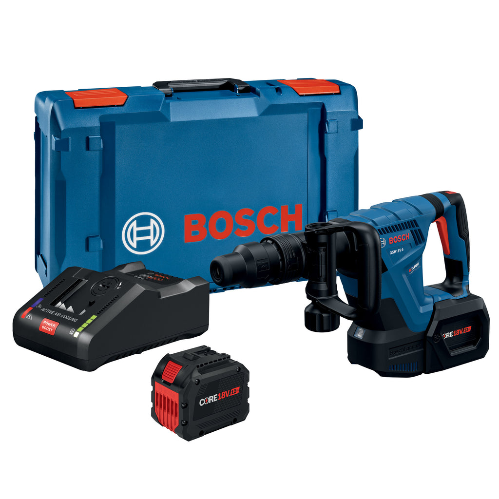 Bosch GSH18V-5L212 PROFACTOR SDS-max Demolition Hammer with L-Boxx-2 and (2) 12 Ah PROFACTOR Batteries