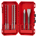Milwaukee 6-Piece SDS Plus MX4 4-Cutter & Chisel Kit | 48-20-7662