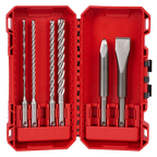 Milwaukee 6-Piece SDS Plus MX4 4-Cutter & Chisel Kit | 48-20-7662