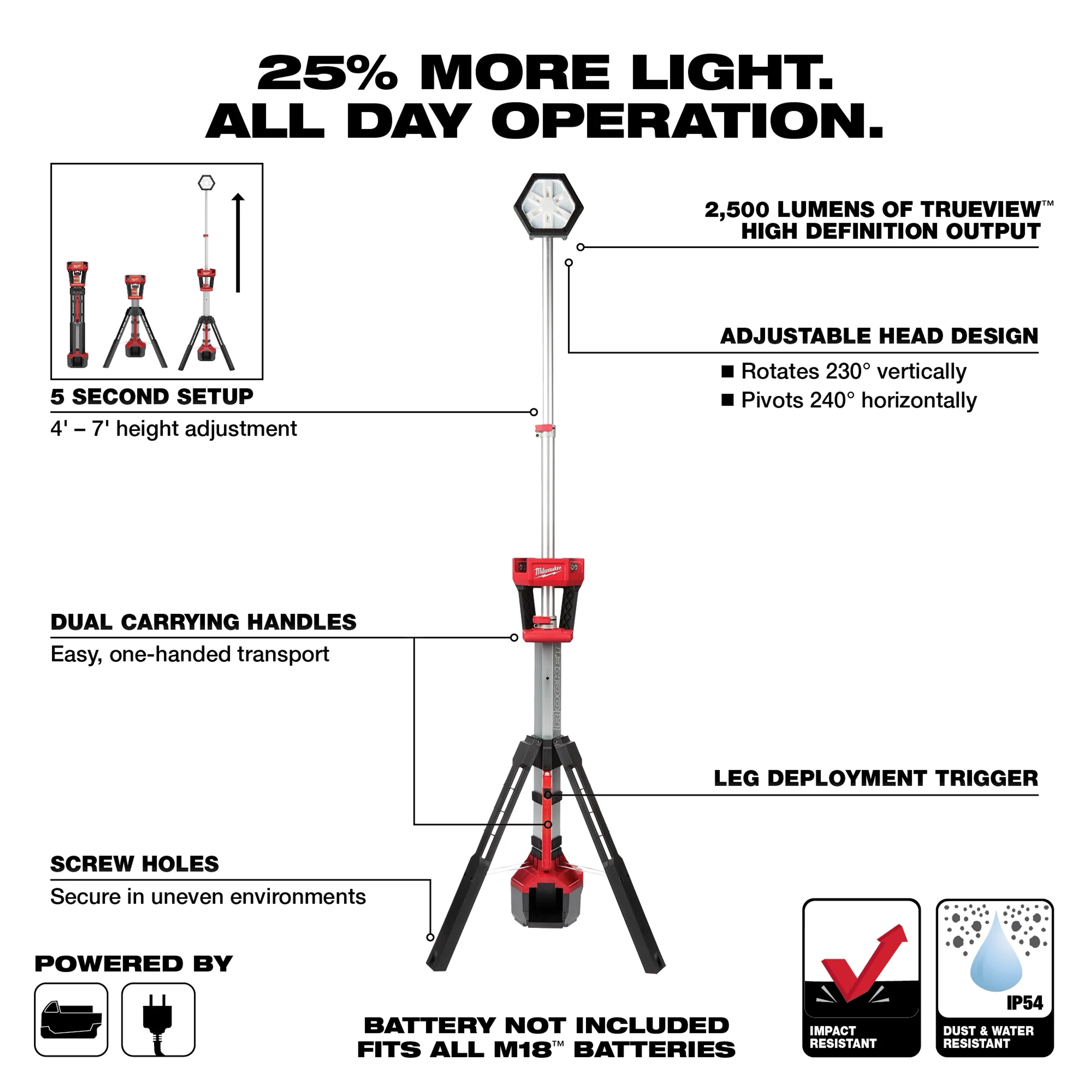 M18™ ROCKET™ Dual Power Tower Light