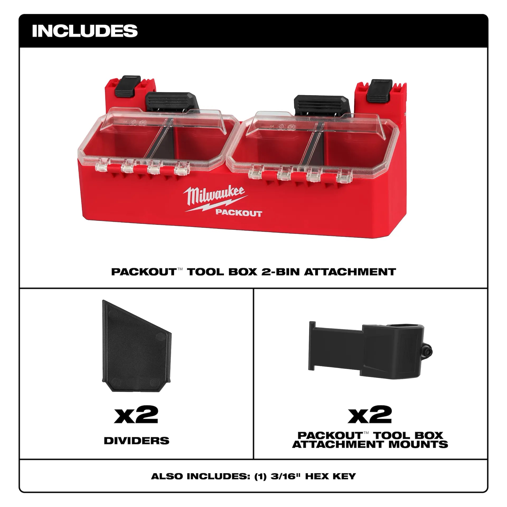 PACKOUT™ Tool Box Accessory Case Attachment