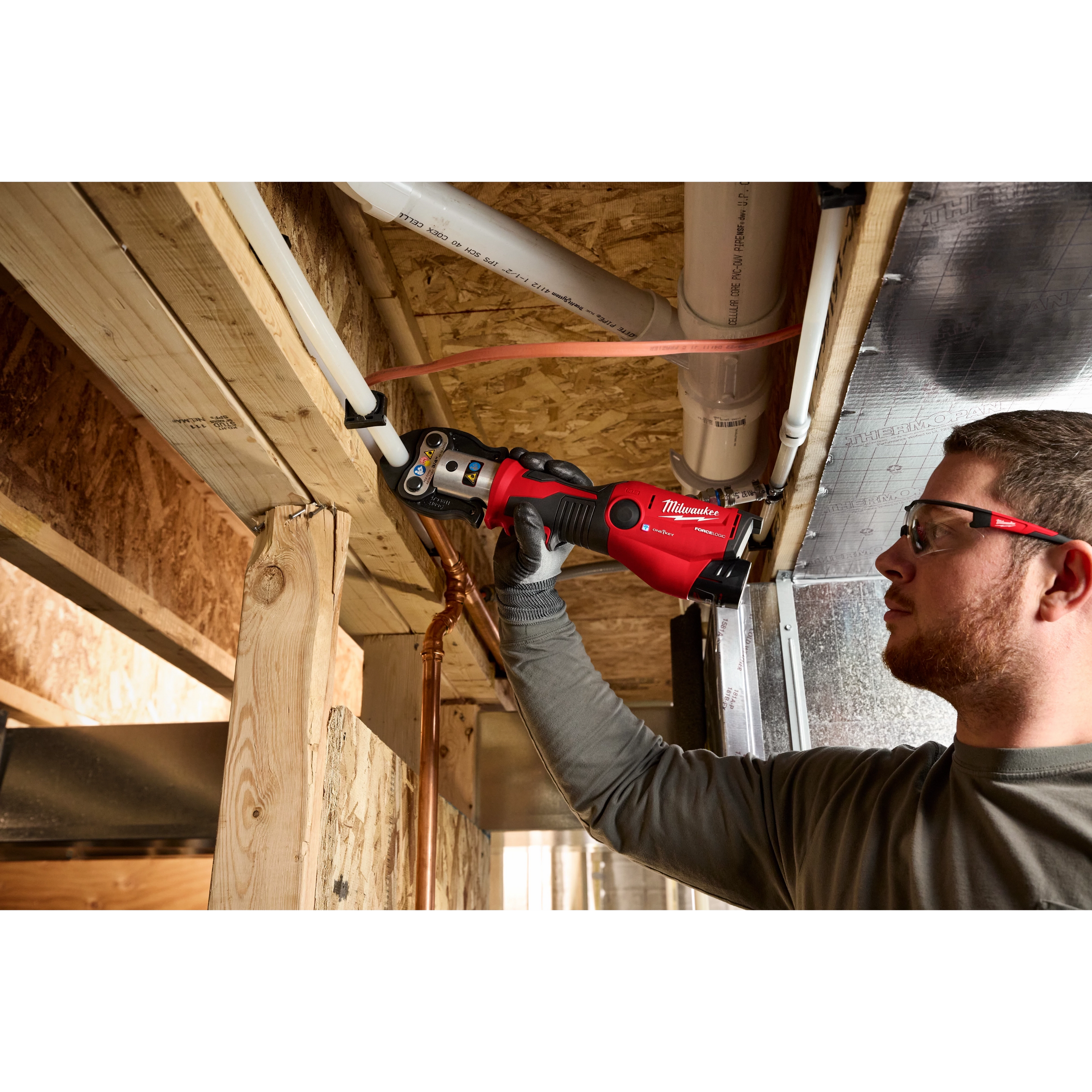 M12™ FORCE LOGIC™ Press Tool Kit w/ ONE‑KEY™ with 1/2" – 1" CTS‑V Jaws
