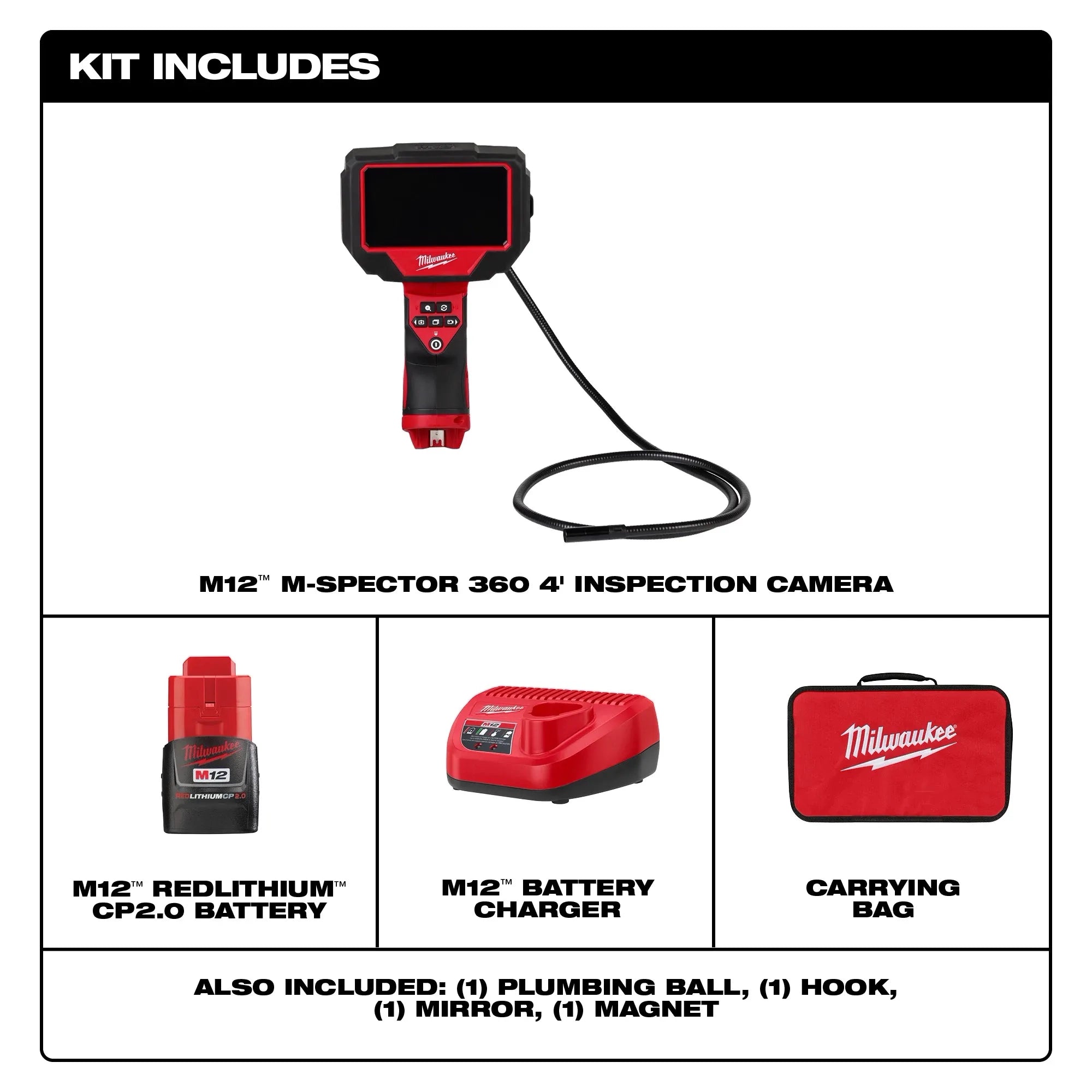 M12™ M-Spector™ 360 4' Inspection Camera