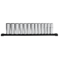Milwaukee 13-Piece 1/2” Drive 12-Point Deep Well Metric Socket Set | 48-22-9524