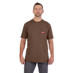 Milwaukee GRIDIRON Pocket T-Shirt - Short Sleeve - Brown