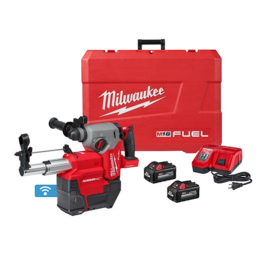 Milwaukee M18 FUEL 1" SDS Plus Rotary Hammer with  ONE-KEY Dust Extractor Kit | 2914-22DE
