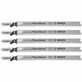 Bosch T308BFP 5 pc. 4-1/2 In. 12 TPI Precision for Hardwood T-Shank Jig Saw Blades