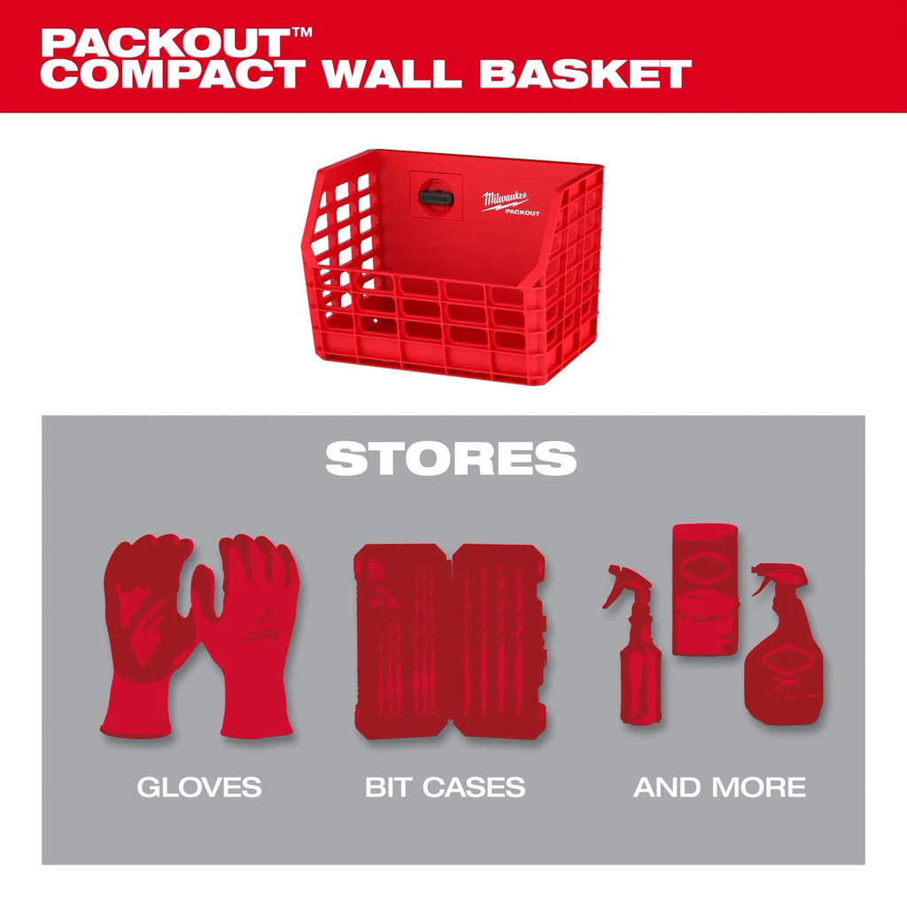 Milwaukee PACKOUT Compact Wall Basket | 48-22-8342