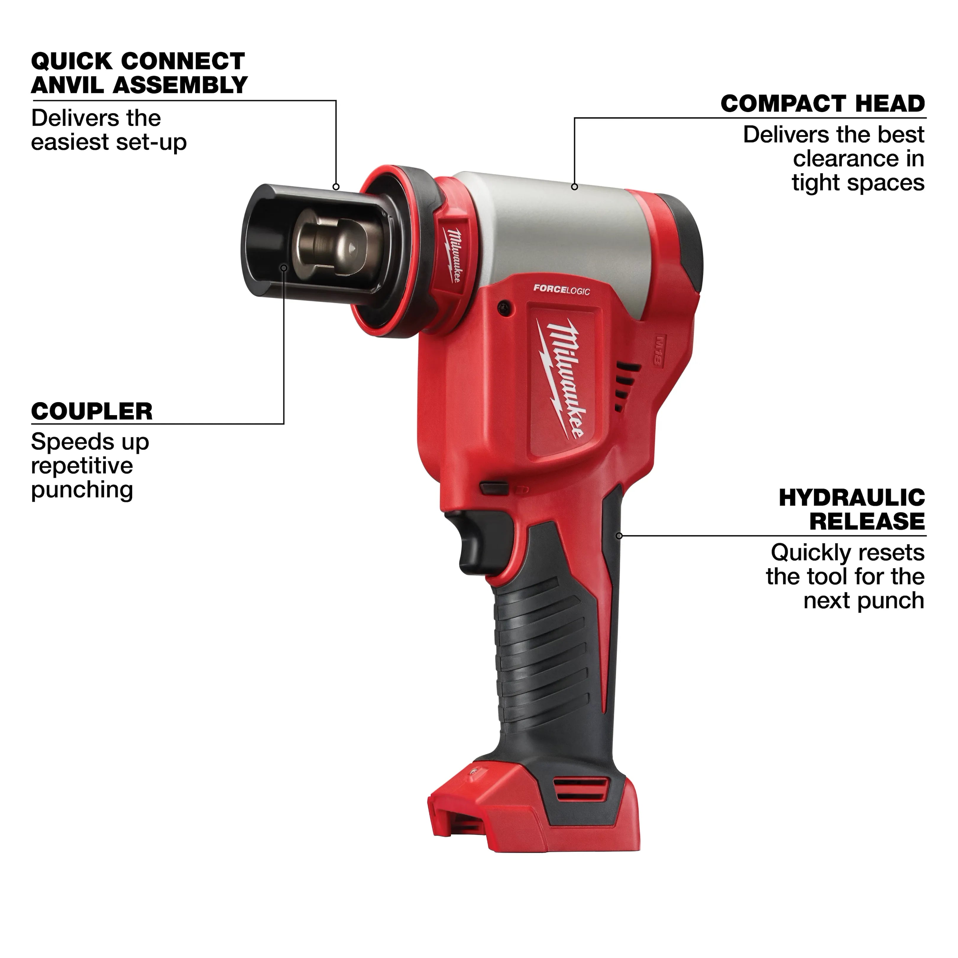 M18™ FORCE LOGIC™ 10 Ton Knockout Tool