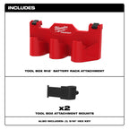 Milwaukee PACKOUT Tool Box M12 Battery Rack Attachment | 48-22-8604