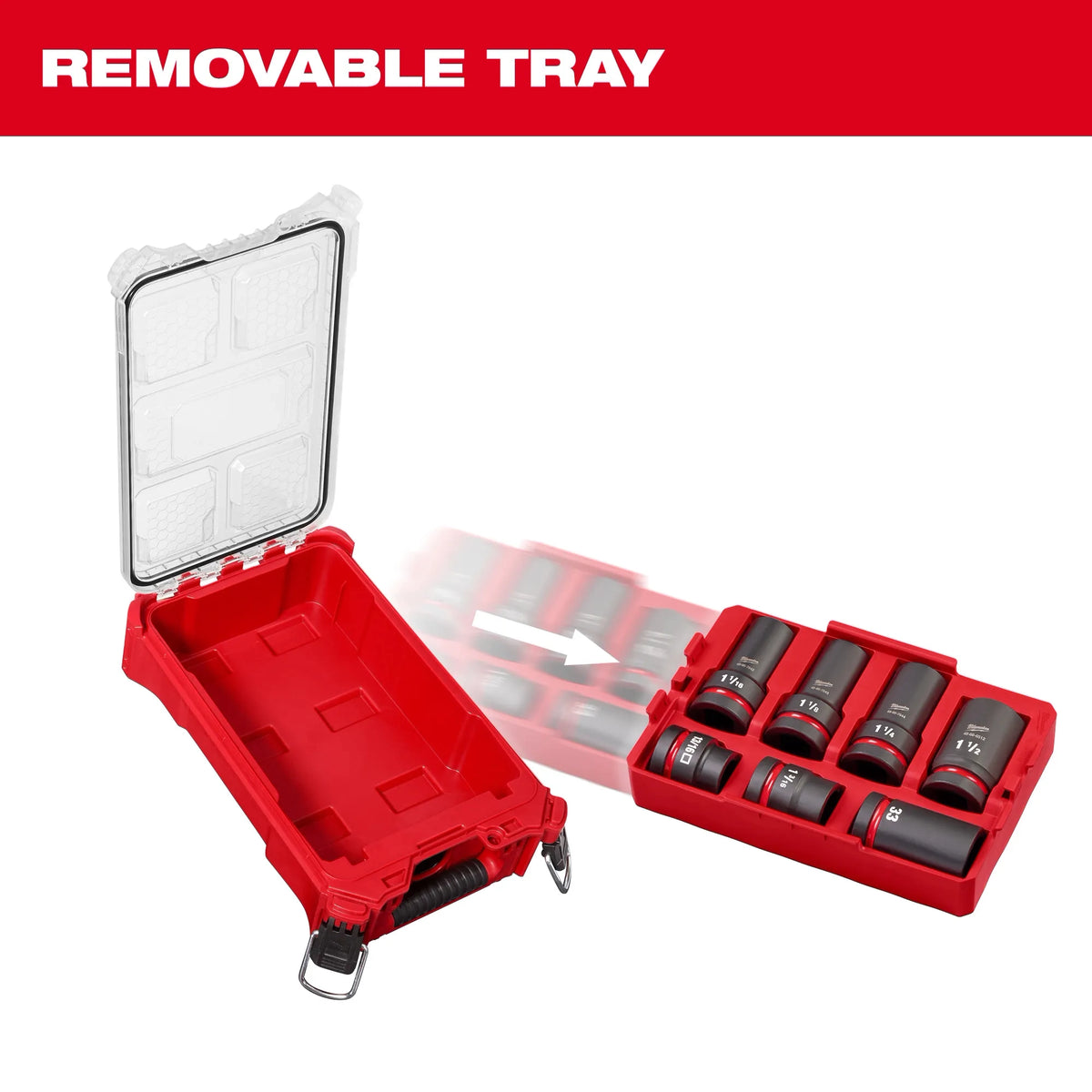 Milwaukee SHOCKWAVE Impact Duty 1” Drive 7-Piece MM & SAE Wheel Service Socket PACKOUT Set | 49-66-7840
