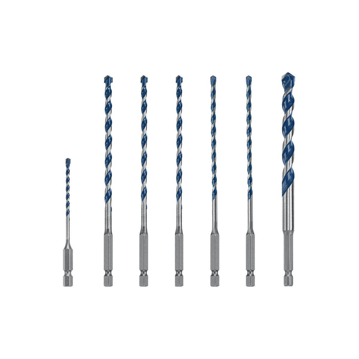 Bosch BXH7S 7 pc. Blue Xtreme Carbide Hammer Drill Bit Set