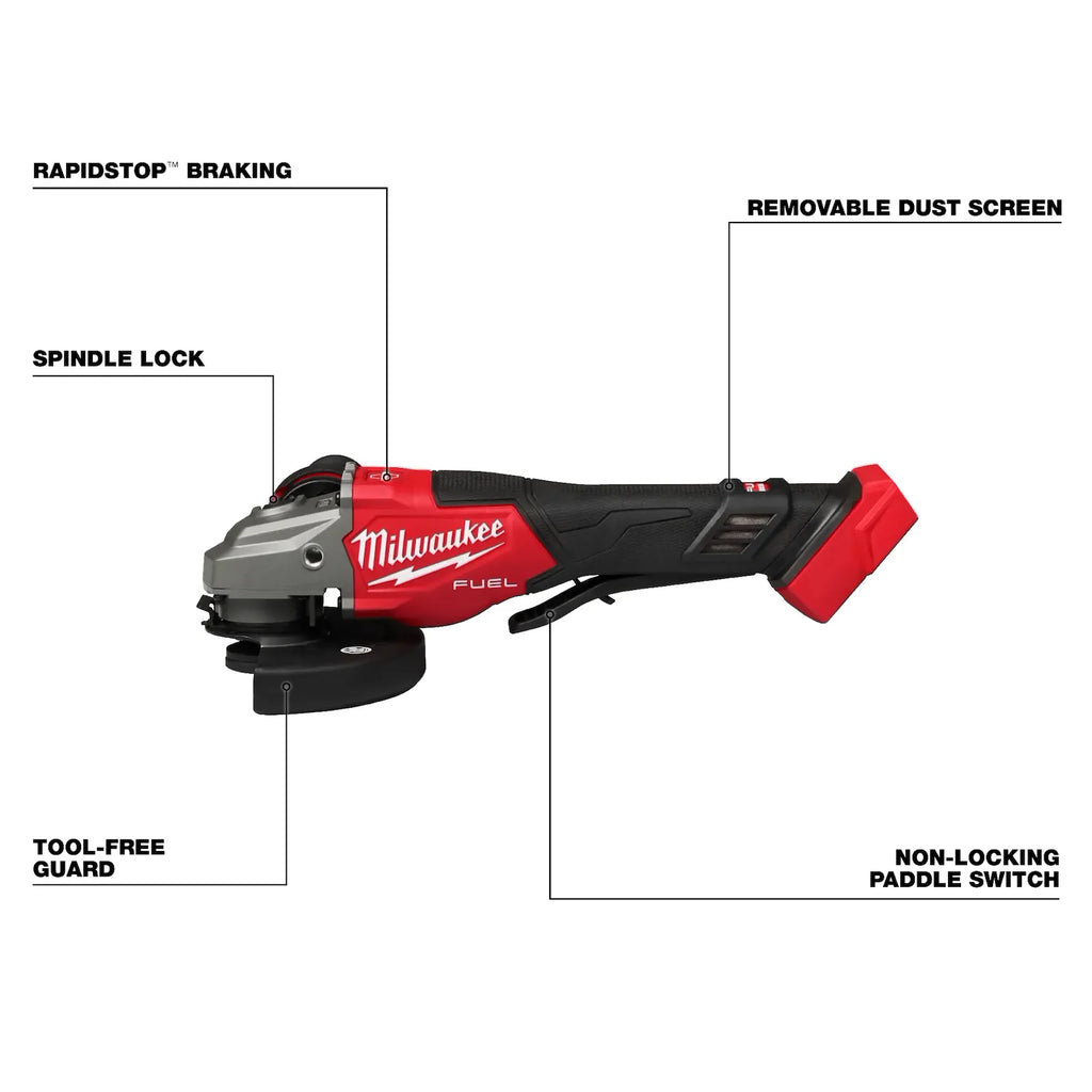 Milwaukee M18 FUEL 4-1/2"-6" Braking Grinder, Paddle Switch – Configuration Options