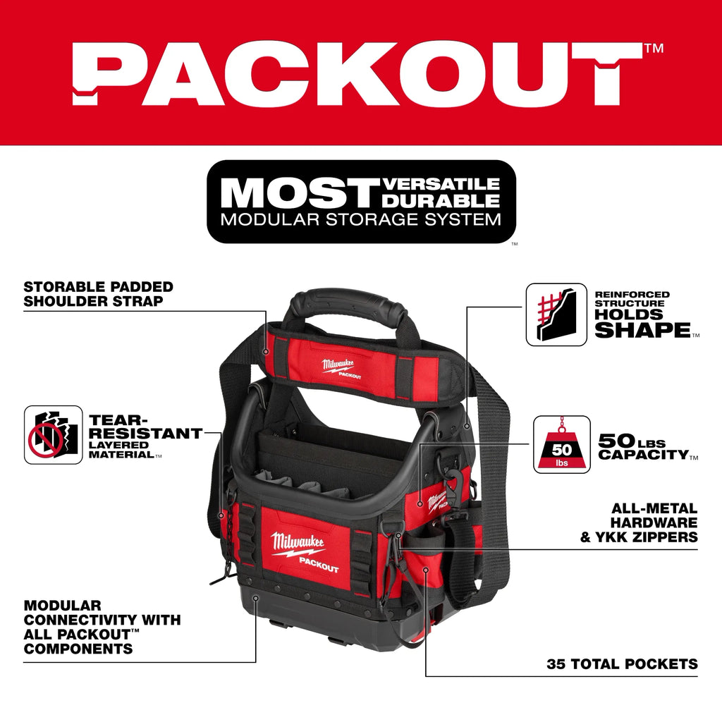 Milwaukee PACKOUT 10" Structured Tote | 48-22-8311