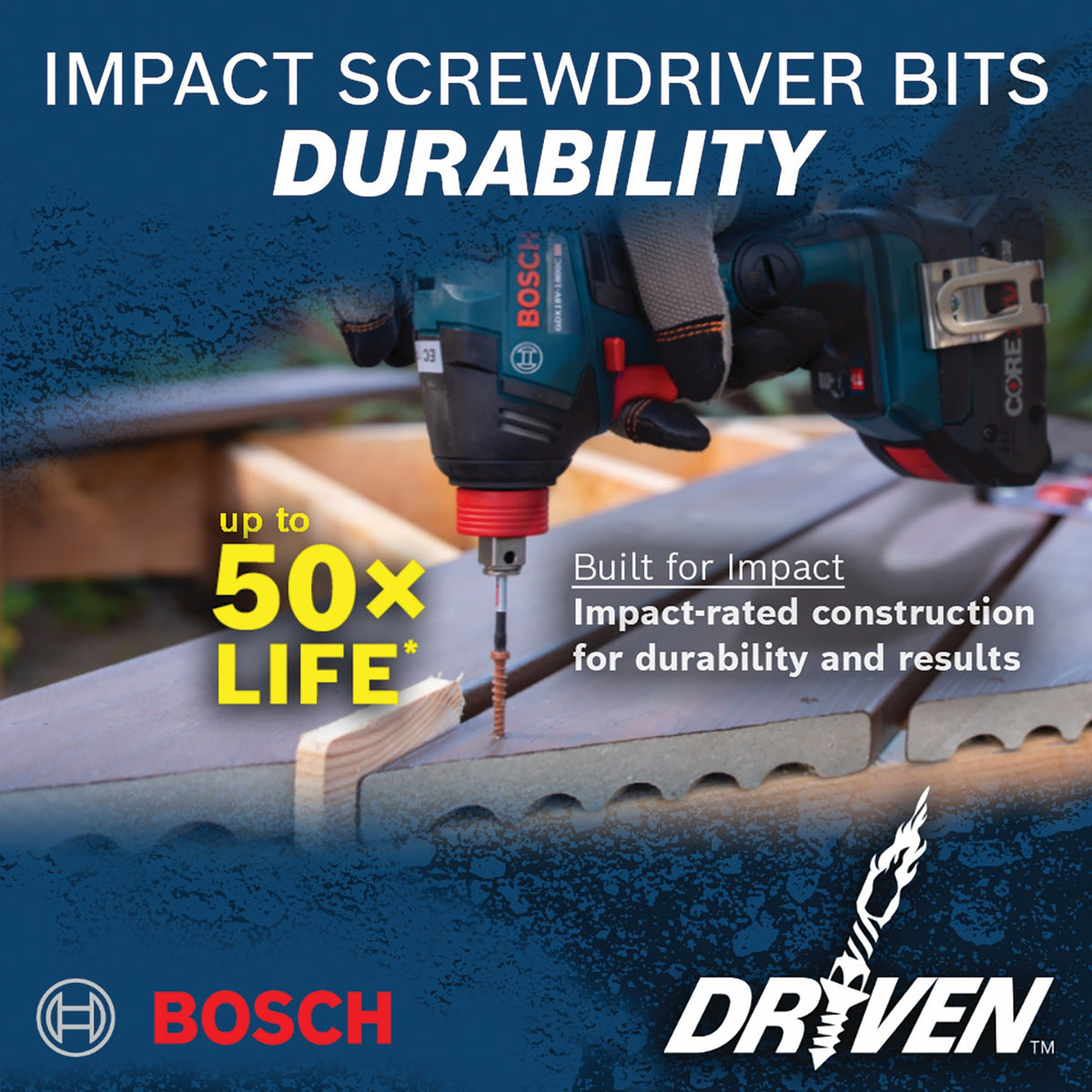 Bosch ITDPH33501 Driven 3.5 In. Impact Phillips #3 Power Bit