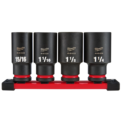 4PC SHOCKWAVE™ Impact Duty 1/2" Drive SAE Deep 6 Point Socket Set - 49-66-7026 - image 2