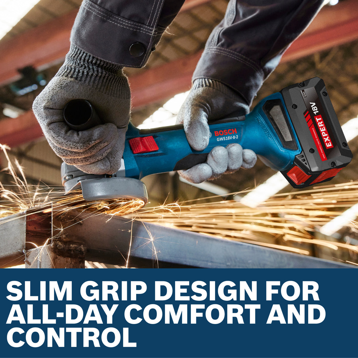 Bosch GWS18V-8-2N 18V Brushless 4-1/2 In. Angle Grinder with Slide Switch (Tool Only)