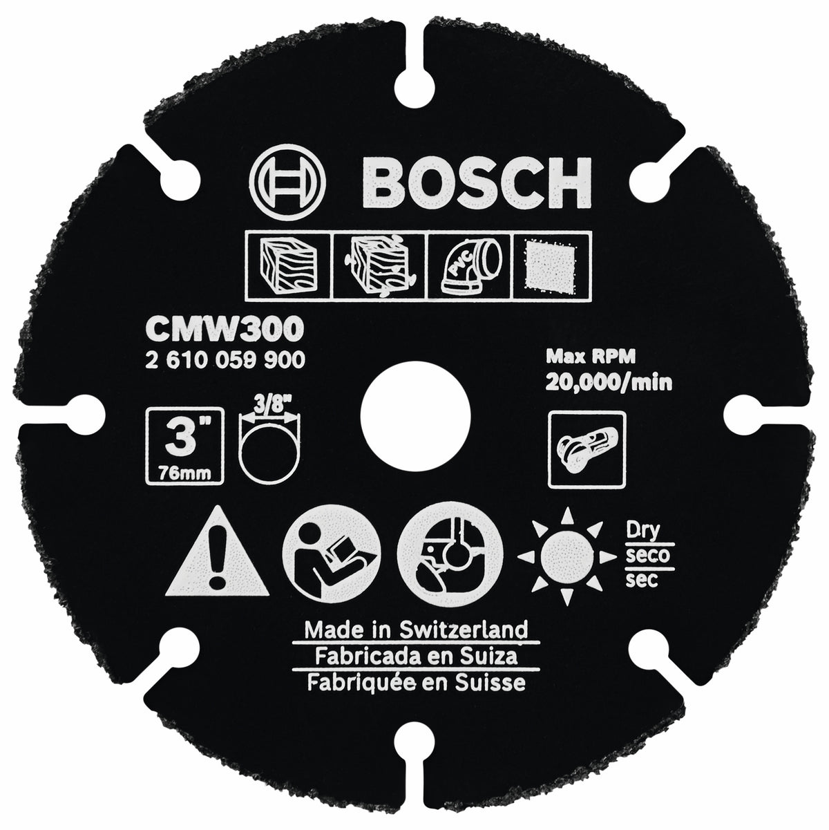 Bosch CMW300 3 In. Carbide Multi-Wheel