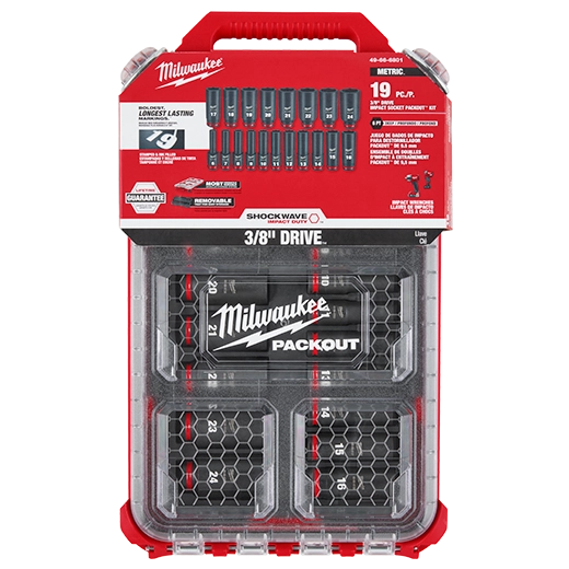 19PC SHOCKWAVE™ Impact Duty Socket 3/8” Drive MM Set with PACKOUT™