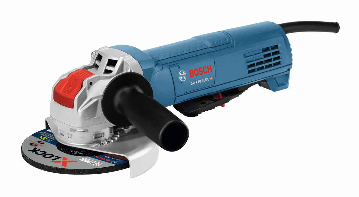 Bosch GWX10-45DE 4-1/2 In. X-LOCK Ergonomic Angle Grinder with No Lock-On Paddle Switch