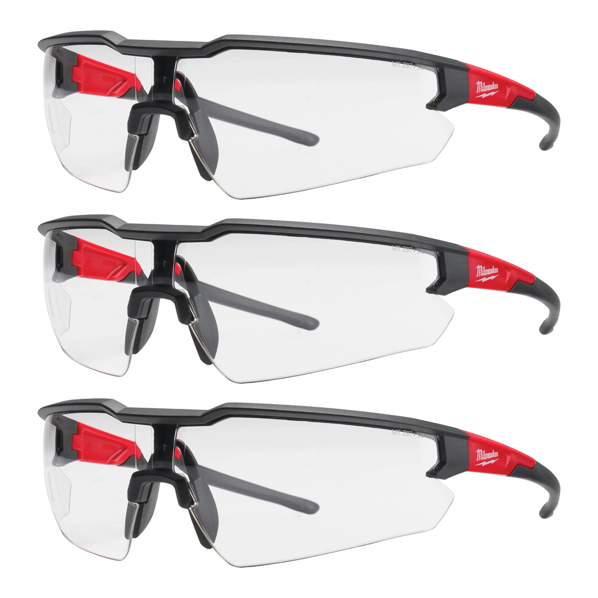 Milwaukee 3PK Safety Glasses - Clear Anti-Scratch Lenses | 48-73-2052