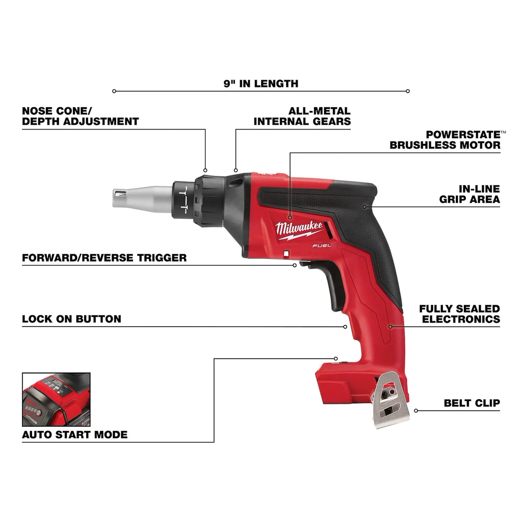 Milwaukee M18 FUEL Drywall Screw Gun – Configuration Options