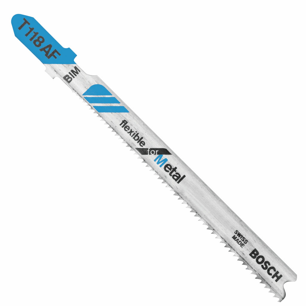 Bosch T118AF100 100 pc. 3-5/8 In. 17-24 TPI Flexible for Metal T-Shank Jig Saw Blades