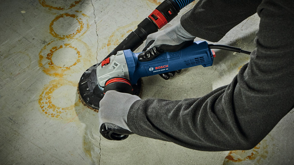 Bosch GWS10-450P 4-1/2 In. Ergonomic Angle Grinder with Lock-On Paddle Switch