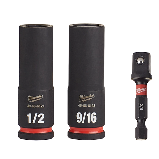 3PC SHOCKWAVE™ Impact Duty 3/8" Drive SAE Deep 6 Point Socket Set - 49-66-4417 - image 2