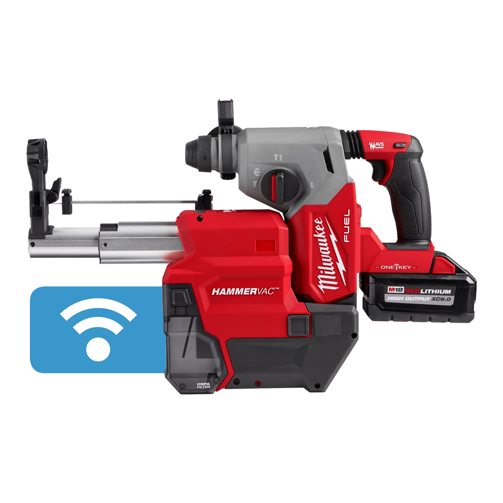 Milwaukee M18 FUEL 1" SDS Plus Rotary Hammer with  ONE-KEY Dust Extractor Kit | 2914-22DE