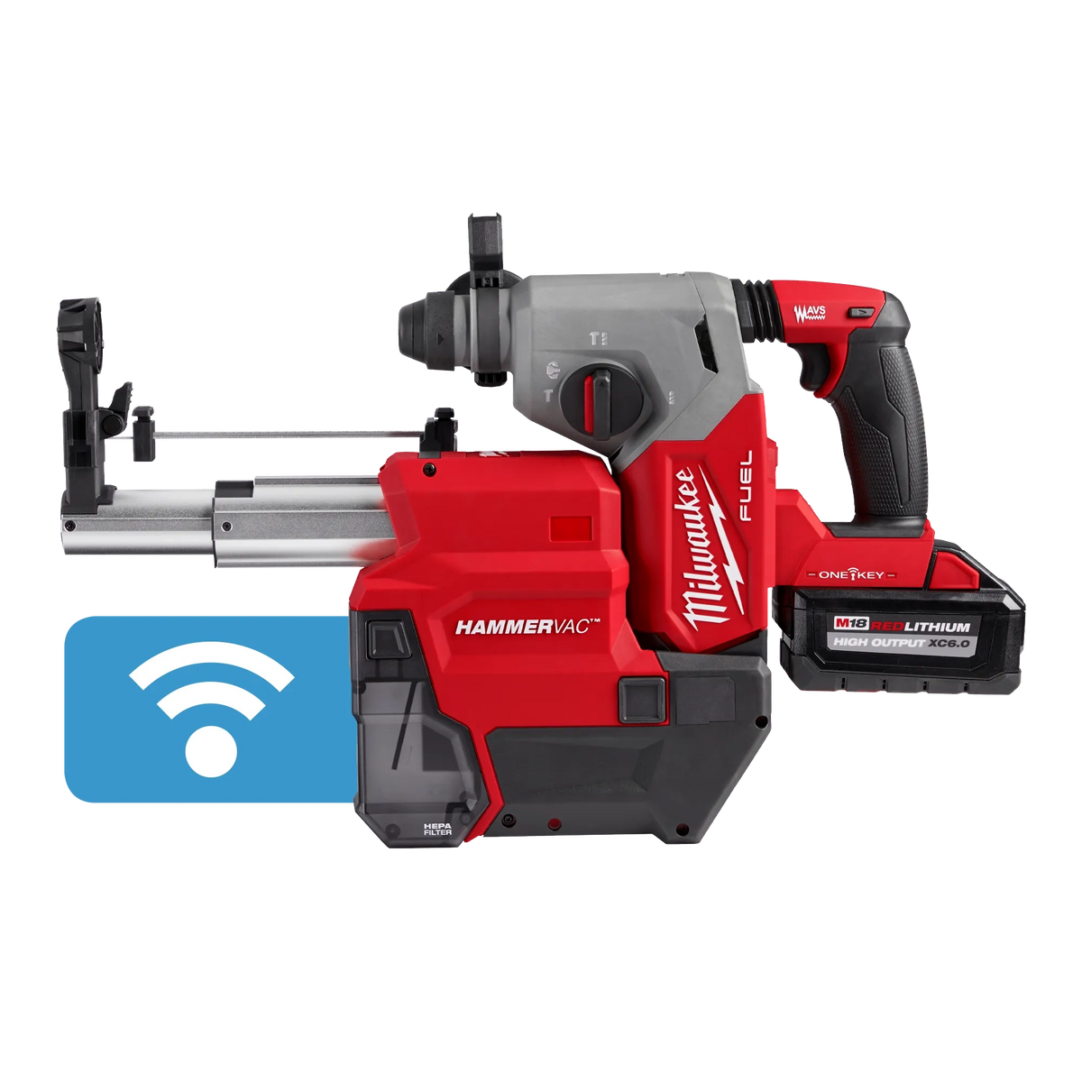 Milwaukee M18 FUEL 1" SDS Plus Rotary Hammer with  ONE-KEY Dust Extractor Kit | 2914-22DE