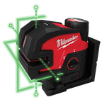 M12™ Green Cross Line & 4-Points Laser