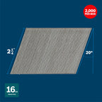 Bosch GNH16G225GV 2-1/4 In. x 16ga 20-Degree Finish Nails (2000 Per Box)