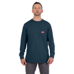 Milwaukee GRIDIRON Pocket T-Shirt - Long Sleeve - Blue