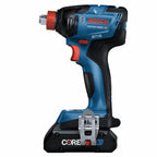 Bosch GDX18V-1860CB25 18V Connected-Ready Two-In-One 1/4 In. and 1/2 In. Bit/Socket Impact Driver/Wrench Kit with (2) CORE18V 4 Ah Advanced Power Batteries and (1) Connectivity Module