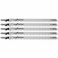 Bosch T344DF 5 pc. 6 In. 6 TPI Speed for Hardwood T-Shank Jig Saw Blades