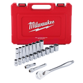 Milwaukee 22-Piece 1/2" Drive SAE Ratchet and Socket Set with FOUR FLAT Sides | 48-22-9410