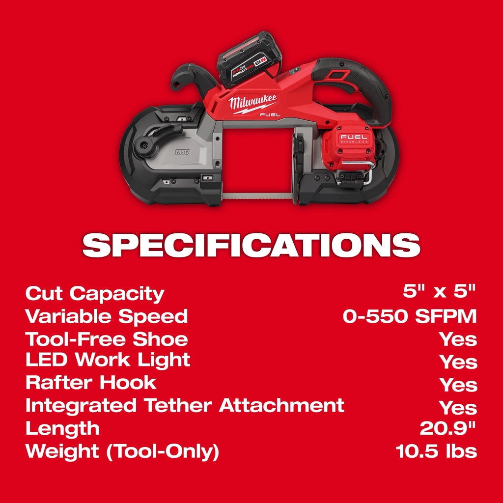 Milwaukee M18 FUEL Deep Cut Band Saw – Configuration Options