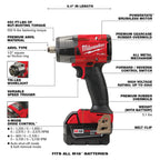 M18 FUEL™ 1/2" HTIW & 3/8" MTIW Automotive Combo Kit