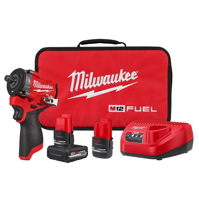 M12 FUEL 1/2″ Stubby Impact Wrench Kit