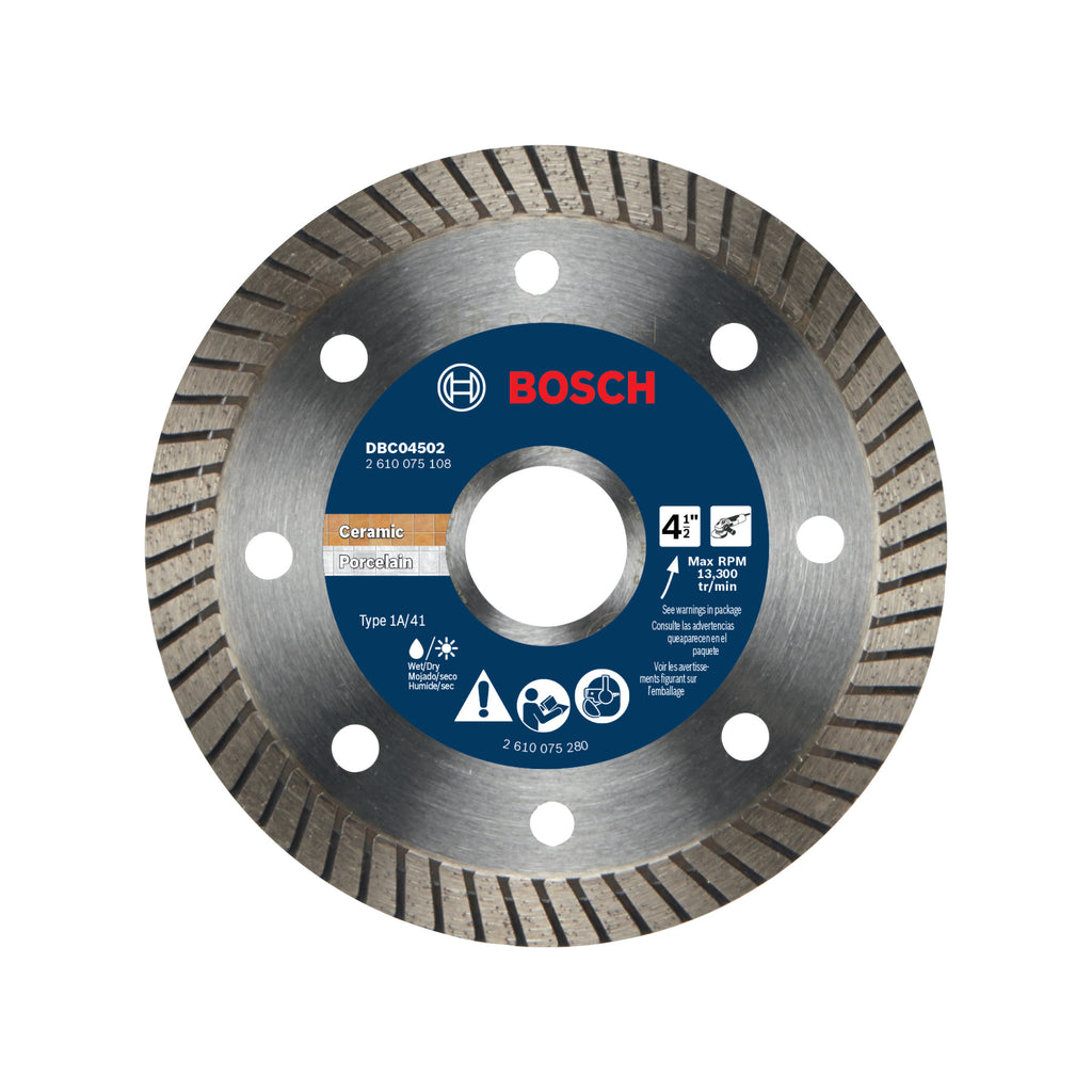 Bosch DBC04502 4-1/2 In. Premium Specialized Turbo Rim Blade for Precise Cuts