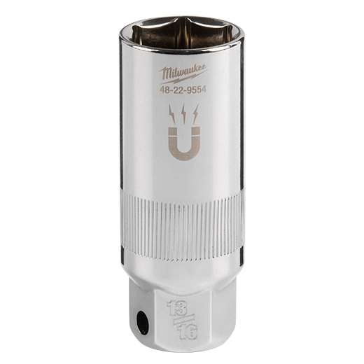 Milwaukee 3/8" Drive 13/16" Magnetic Spark Plug Socket | 48-22-9554