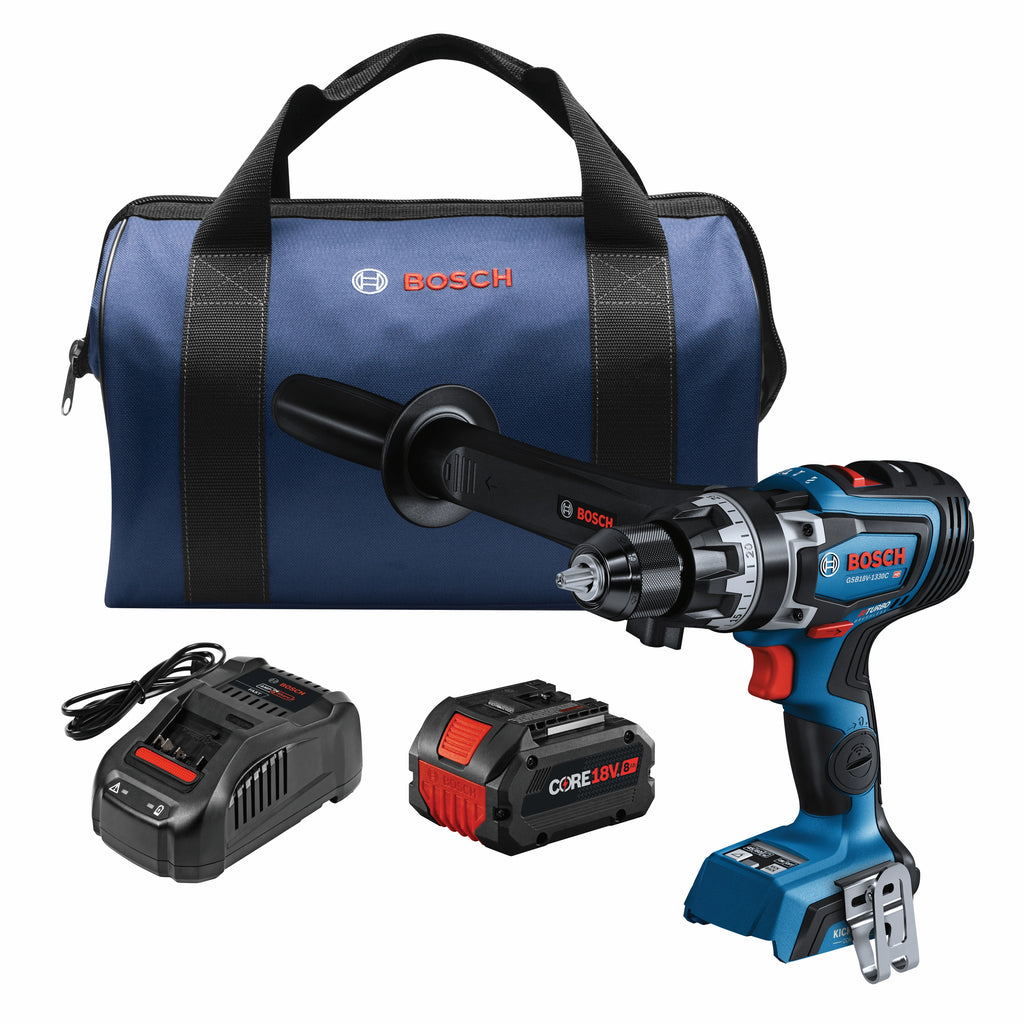 Bosch GSB18V-1330CB14 PROFACTOR 18V Connected-Ready 1/2 In. Hammer Drill/Driver Kit with (1) CORE18V 8 Ah High Power Battery